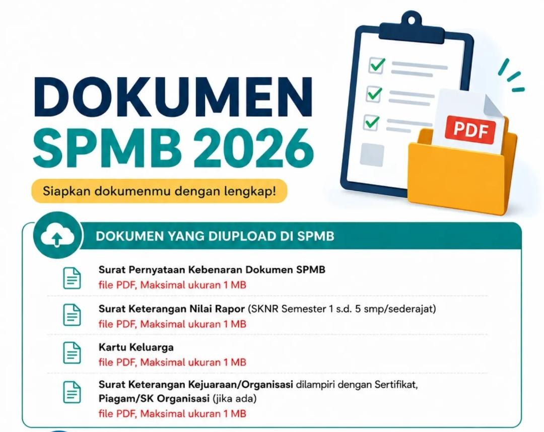 Pemberitahuan Persiapan Dokumen Ajuan Akun SPMB 2026